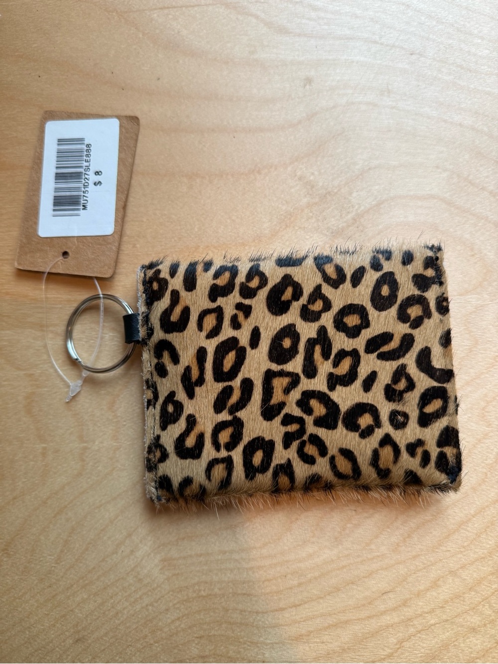 NWT Brandy Melville Leopard Print Faux Fur Wallet - Picture 3 of 3
